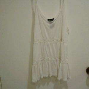 Sheer white tank top